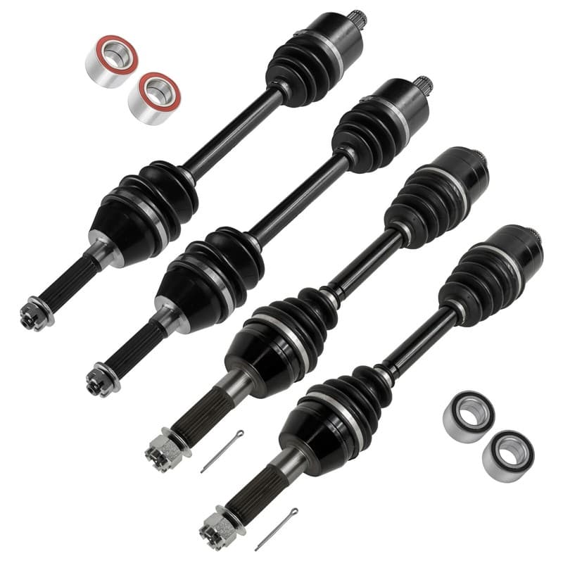 Front & Rear CV Axle W/ Bearing For Polaris Sportsman 500 HO 07-12 Left & Right