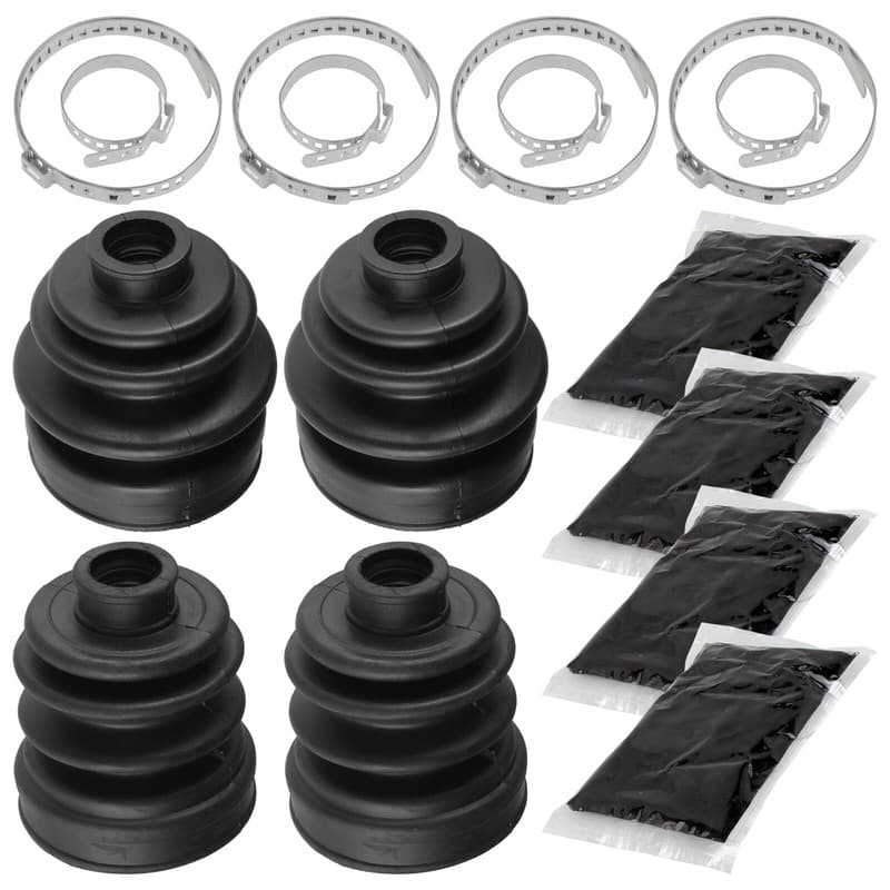 4 Rear Axle Inner Outer CV Boot Kit for Yamaha Rhino 450 YXR450F 4WD 2006-2009