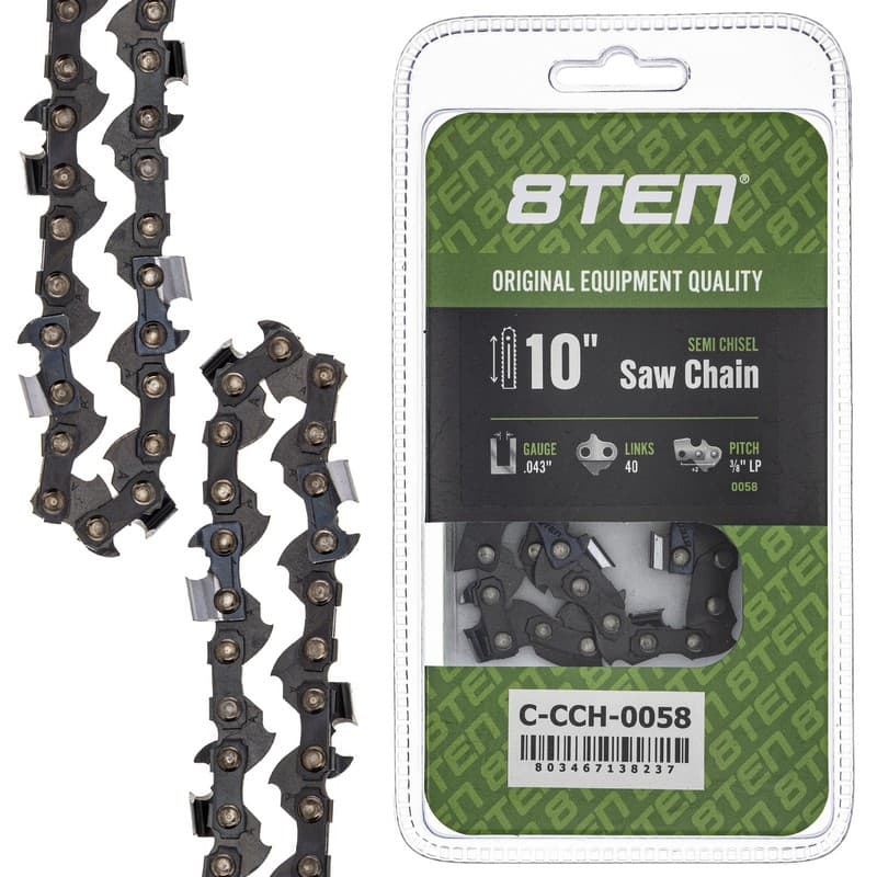 Chainsaw Chain 10 Inch .043 3/8 LP 40DL for Tanaka S TPS-270PF TPS270PF TPS-270