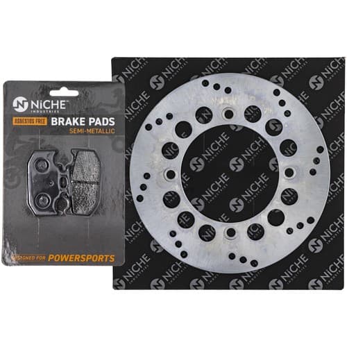 NICHE Brake Rotor Pad Kit for Suzuki 69100-43880 Rear Right Semi Metallic