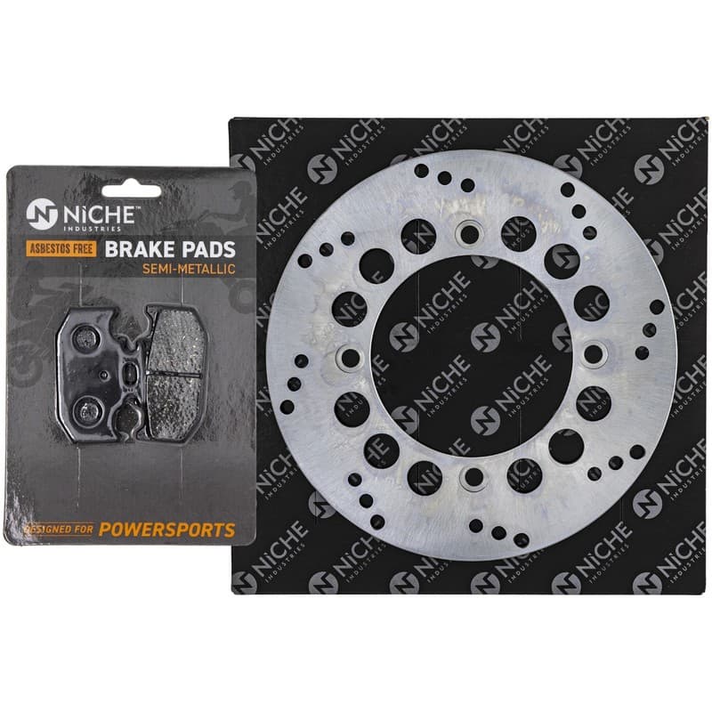 NICHE Brake Rotor Pad Kit for Suzuki 69100-43880 Rear Right Semi Metallic