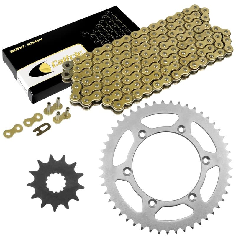 Drive Chain & Sprockets Kit for Yamaha YZ450F 2007-2009 2014 2015 Gold