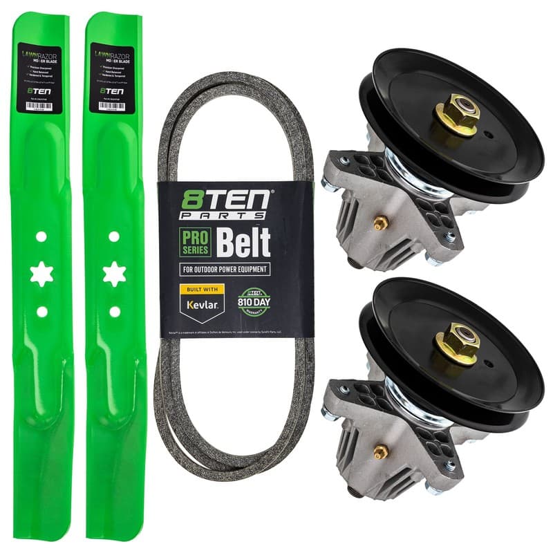 8TEN Blade Spindle Belt Kit for Cub Cadet XT1-LT42 XT2-LX42 42-Inch 942-0656