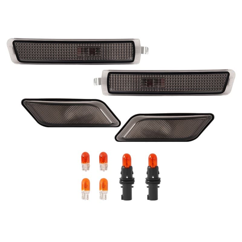 4PCS Smoke Bumper Lamps + Fender Side Marker Lights For BMW Z3 M Coupe 1996-2002