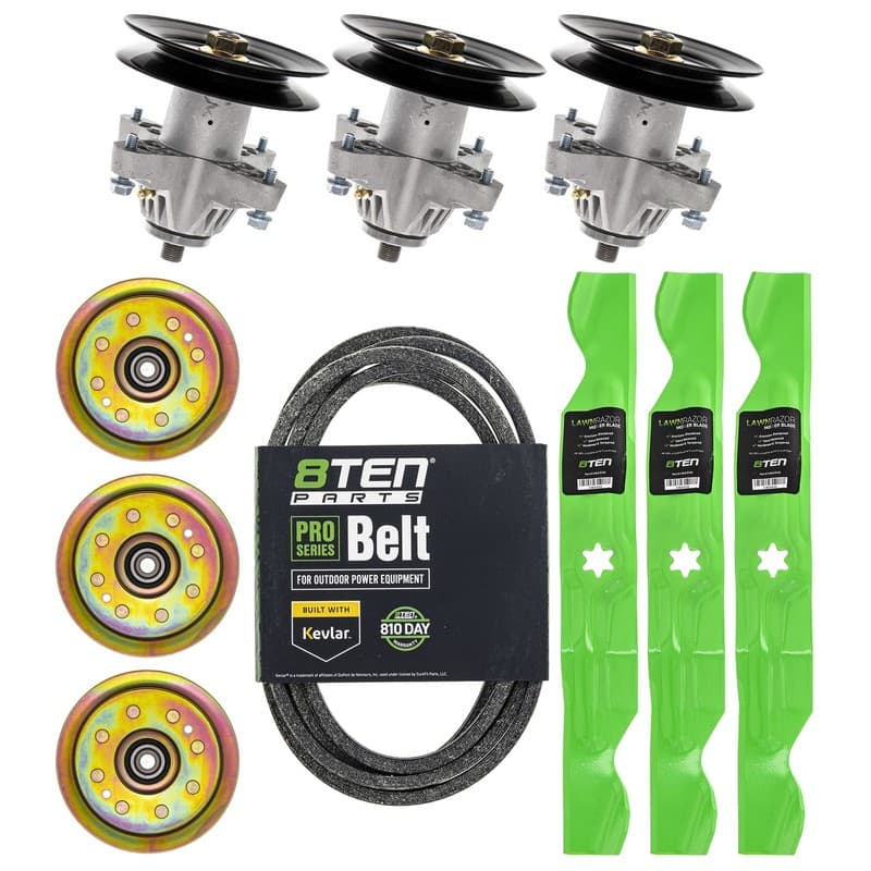 8TEN Blade Spindle Idler Belt Kit for Cub Cadet RZT 50 MTD 942-04053C 918-04126B