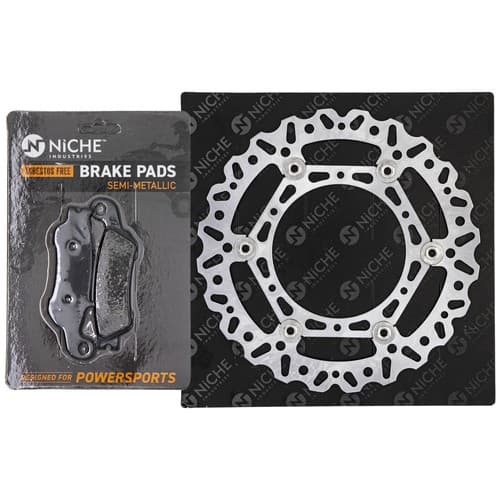 NICHE Front Left Brake Rotor Pad Kit for Honda YZ125 YZ250 YZ250F Semi Metallic