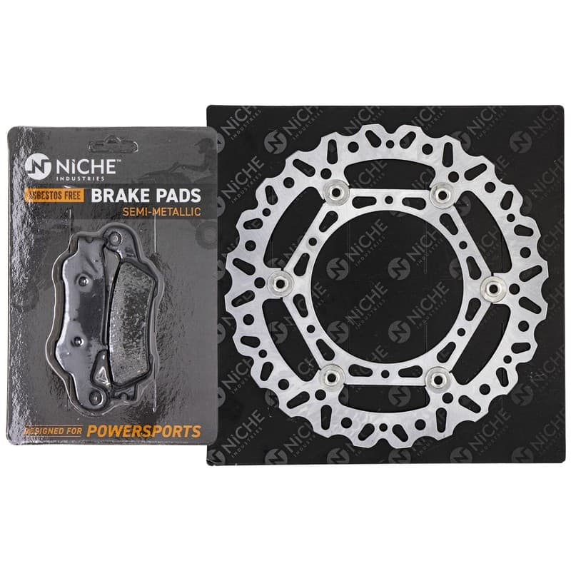 NICHE Front Left Brake Rotor Pad Kit for Honda YZ125 YZ250 YZ250F Semi Metallic