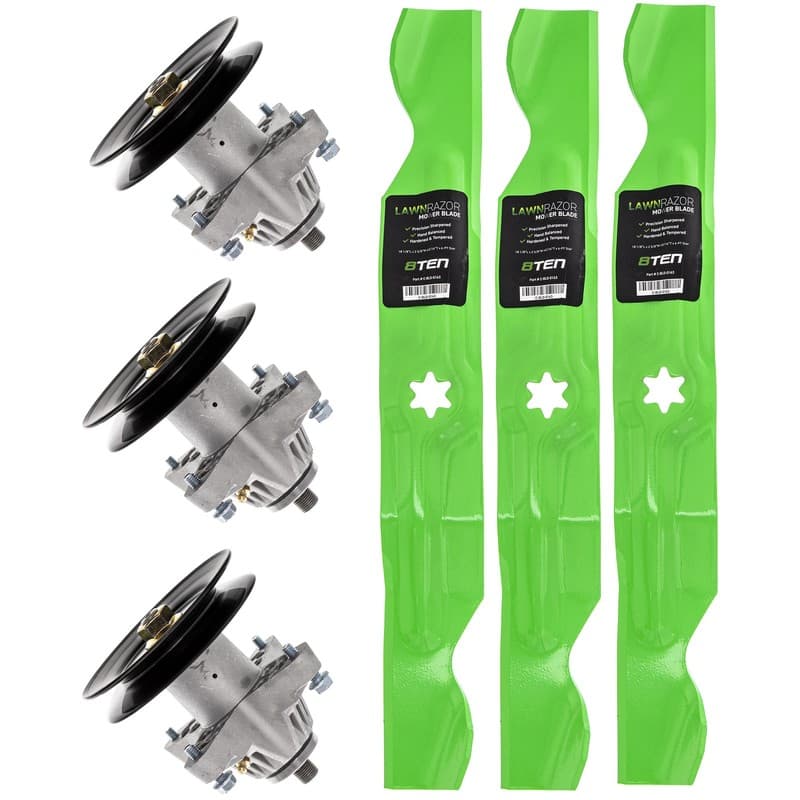 Spindle Blade Kit for MTD 942-04053C 918-04126B Cub Cadet RZT 50 LT1050 Mustang