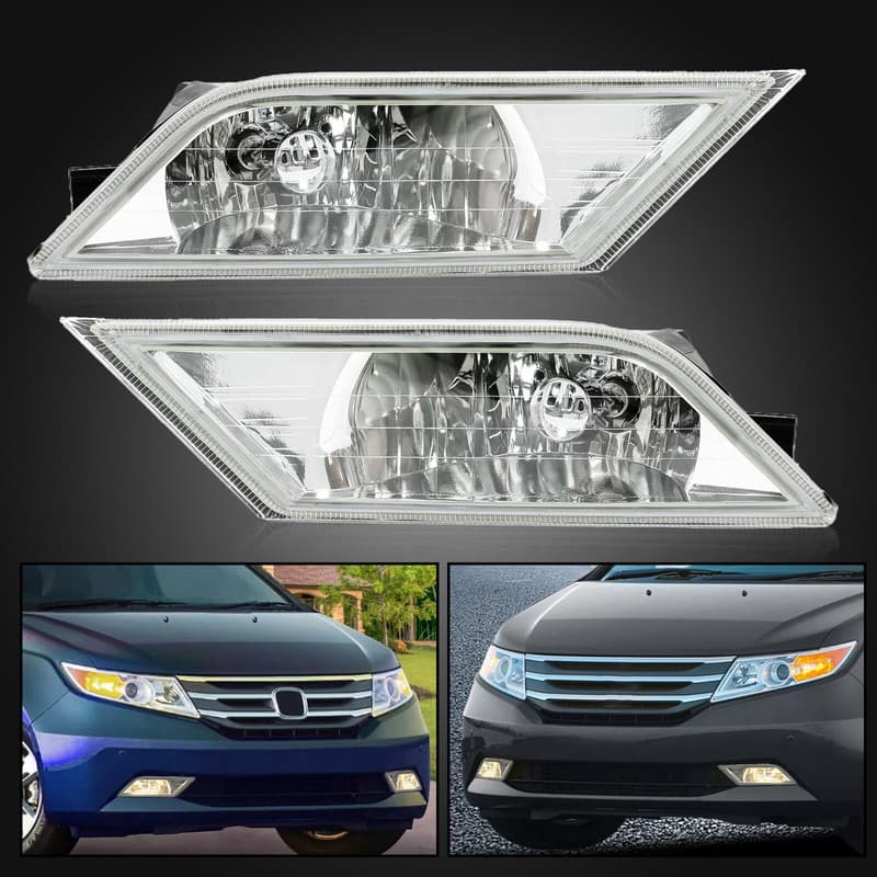 For Honda Odyssey 11-13 LH&RH Side Fog Lights Lamps w/ Bulbs Wire Harness Kit