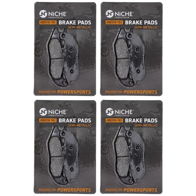 NICHE Brake Pad Set for Honda CRF250LA CRF250RLA Front Semi-Metallic 4 Pack