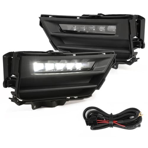 LED Fog Lights Bumper Lamps Clear Lens W/Wiring Set For Honda CRV CR-V 2020-2022
