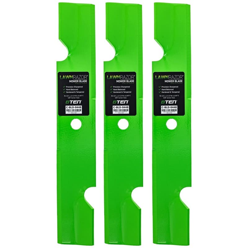 LawnRAZOR Blade for Exmark Lazer Z HP 44-Inch Deck 103-2529-S High Lift 3 Pack