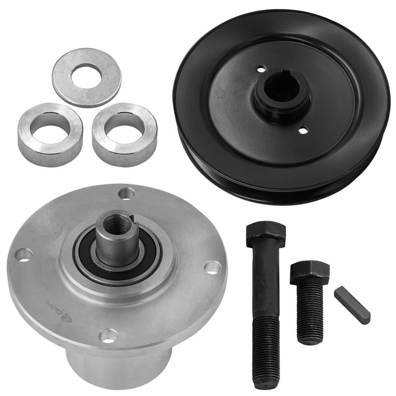 Spindle Short Shaft w/ Pulley for Bobcat ZT200 ZT220D ZT219 ZT223 ZT225 ZT228