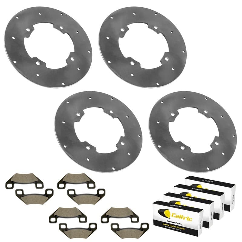 Front & Rear Brake Disc w/Pads For Arctic Cat WILDCAT 1000 2013-2014