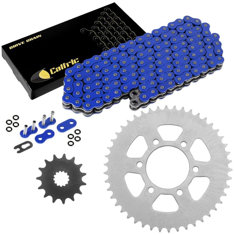 Blue O-Ring Drive Chain & Sprockets Kit for Kawasaki EX650 Ninja 650R 2006-2016