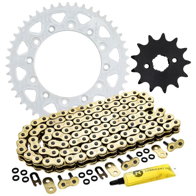 Sprocket Chain Set for Honda XR200R 13/47 Tooth 520 X-Ring Front Rear Kit Combo