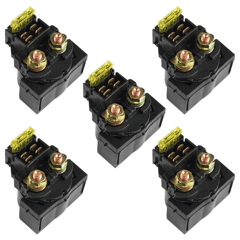 5x Caltric Starter Solenoid Relays for Kawasaki Bayou 220 KLF220 1988 - 2002