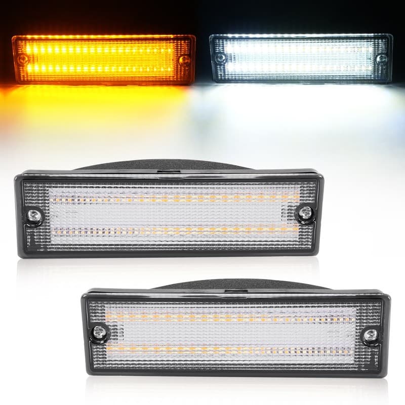 Front Daytime Running Switchback LED Signal Light For Nissan D21 Hardbody 88-97