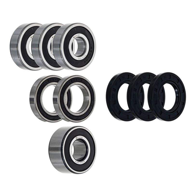 NICHE Wheel Bearing Seal Kit for Honda VTX1800 6304-2RS 6905-2RS 5204-2RS
