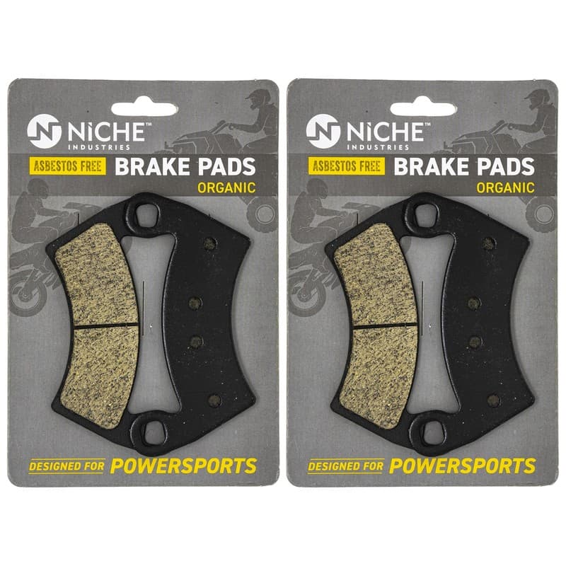 NICHE Brake Pad Set for Polaris 2205949 2203747 Front Rear Organic 2 Pack Ranger