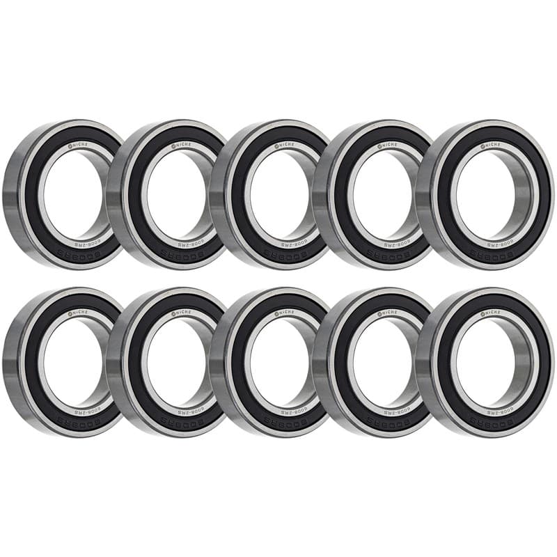 NICHE Wheel Bearing 6008-2RS 40x68x15mm Single Row Deep Groove 10 Pack