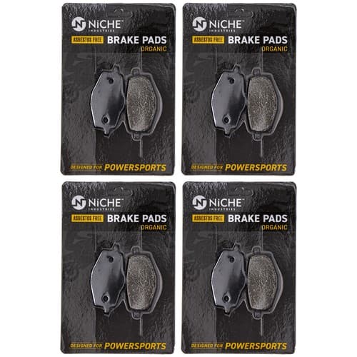 NICHE Brake Pad Set for Yamaha XT350 XT225 TTR225 Tri Z 250 Front Organic 4 Pack