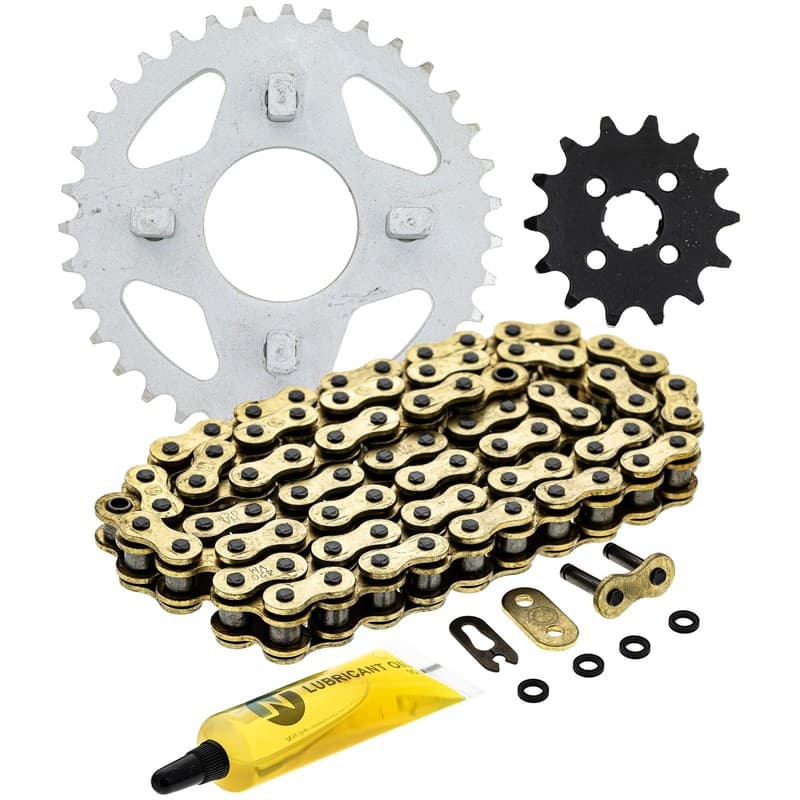 Sprocket Chain Set for Honda ATC70 14/35 Tooth 420 X-Ring Front Rear Combo Kit