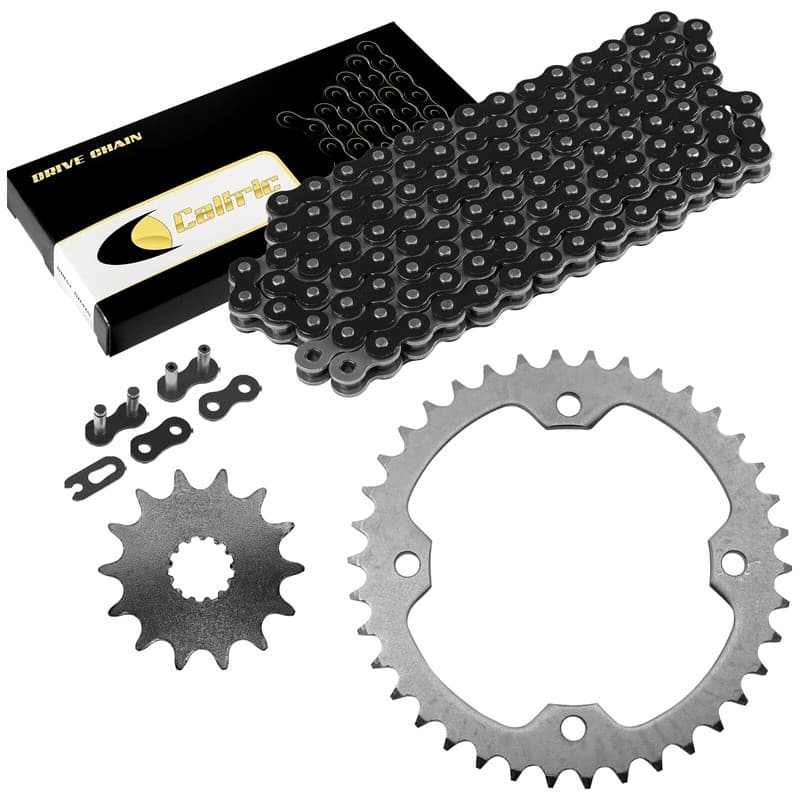 Black Drive Chain And Sprockets Kit for Yamaha YFZ450 YFZ450V 2004-2013