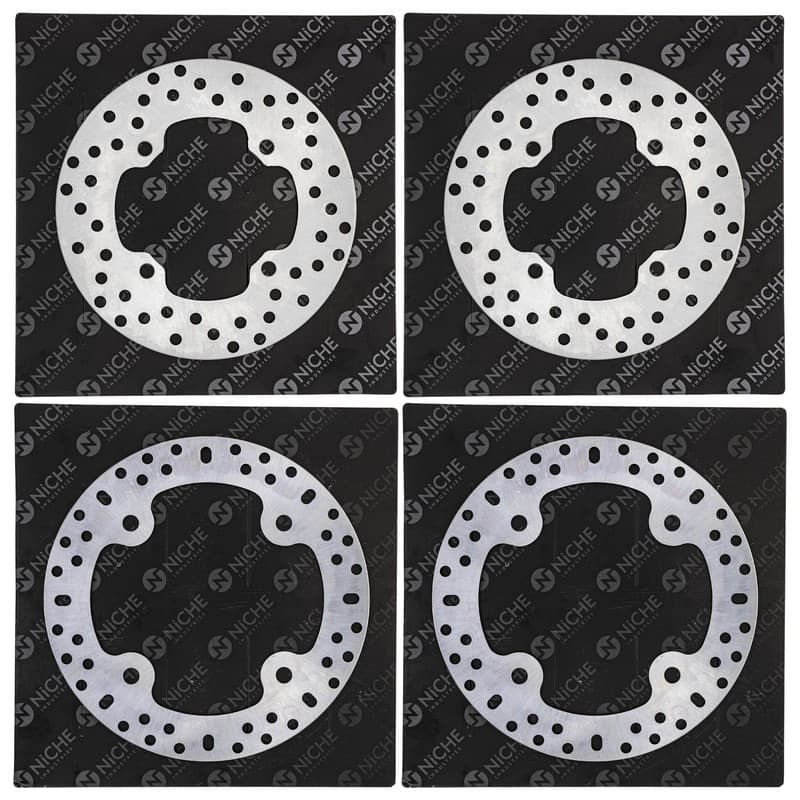 NICHE Front Rear Brake Rotor Kit for Polaris RZR 800 570 5250068 5248250