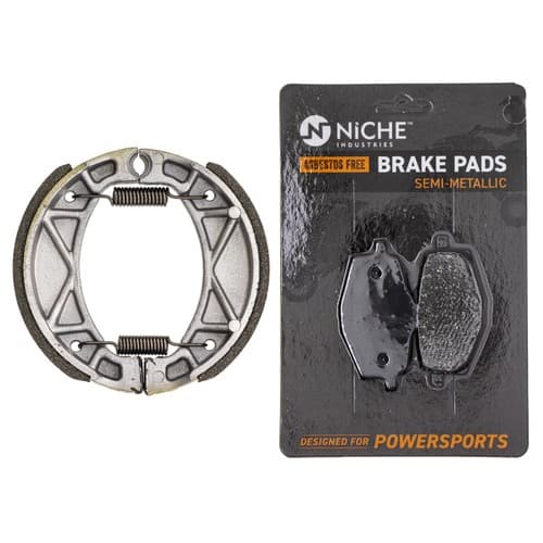 Brake Pad with Shoe Set for Yamaha XT225 4BE-W253E-00 Front Rear Semi-Metallic