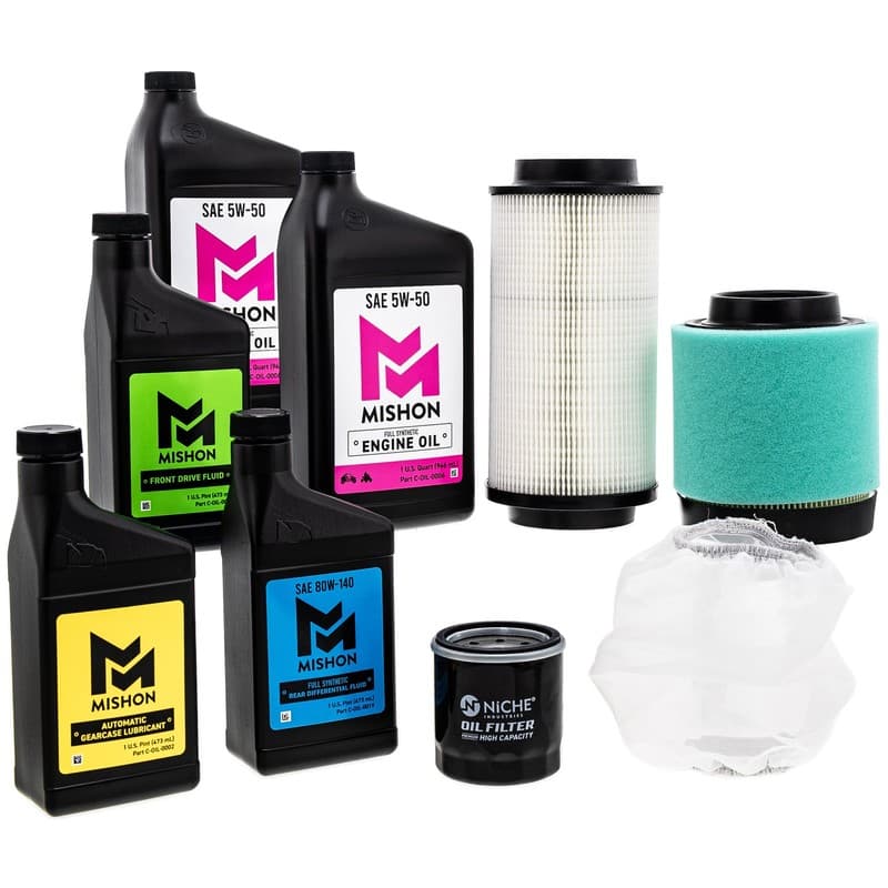 MISHON Full Service Engine Oil Change Kit for Polaris Magnum 325 4x4 ATV 2001
