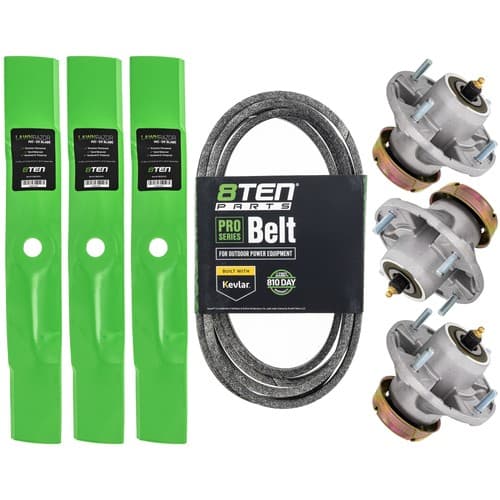8TEN Blade Spindle Belt Kit for John Deere Z425 Z445 48 Inch AM124498 AM144377