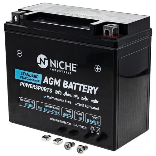 NICHE AGM Battery YTX20HL for Yamaha Grizzly Can-Am Honda Kawasaki ATV