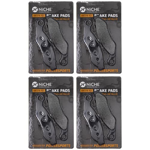 NICHE Brake Pad Set for Harley-Davidson Tri Glide Front Semi-Metallic 4 Pack
