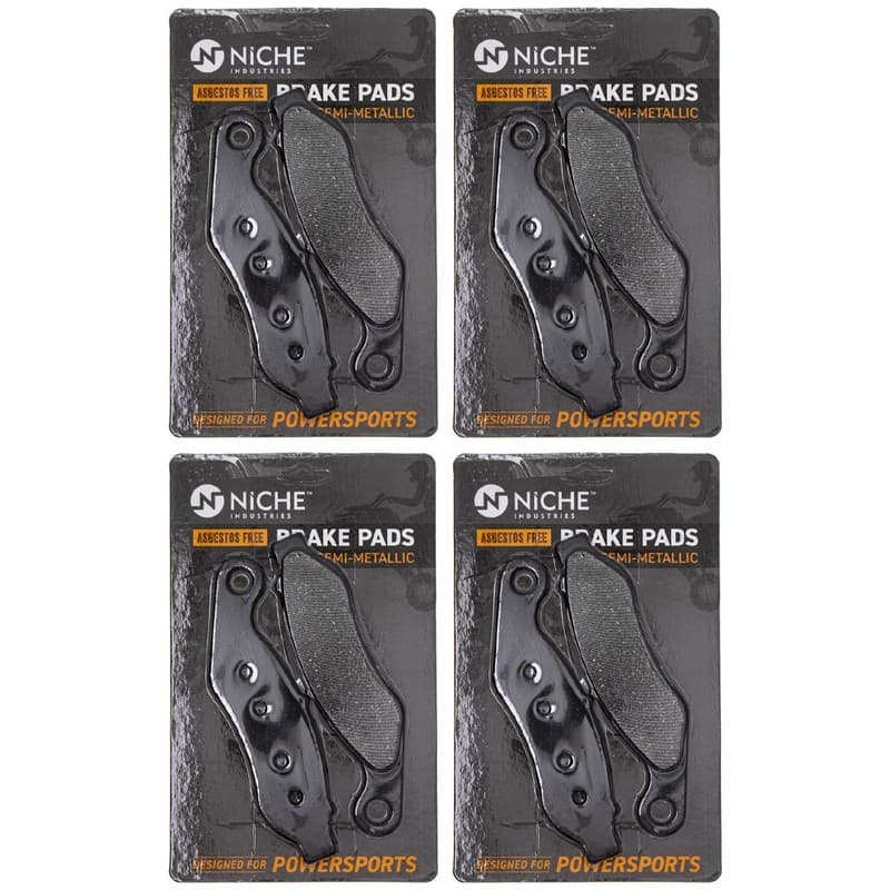 NICHE Brake Pad Set for Harley-Davidson Tri Glide Front Semi-Metallic 4 Pack