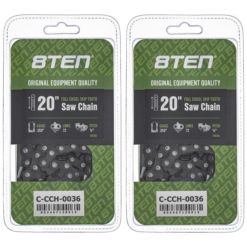 Chainsaw Chain 20 Inch .050 3/8 72DL for Stihl Pro 039 038 041 064 032 2-Pack