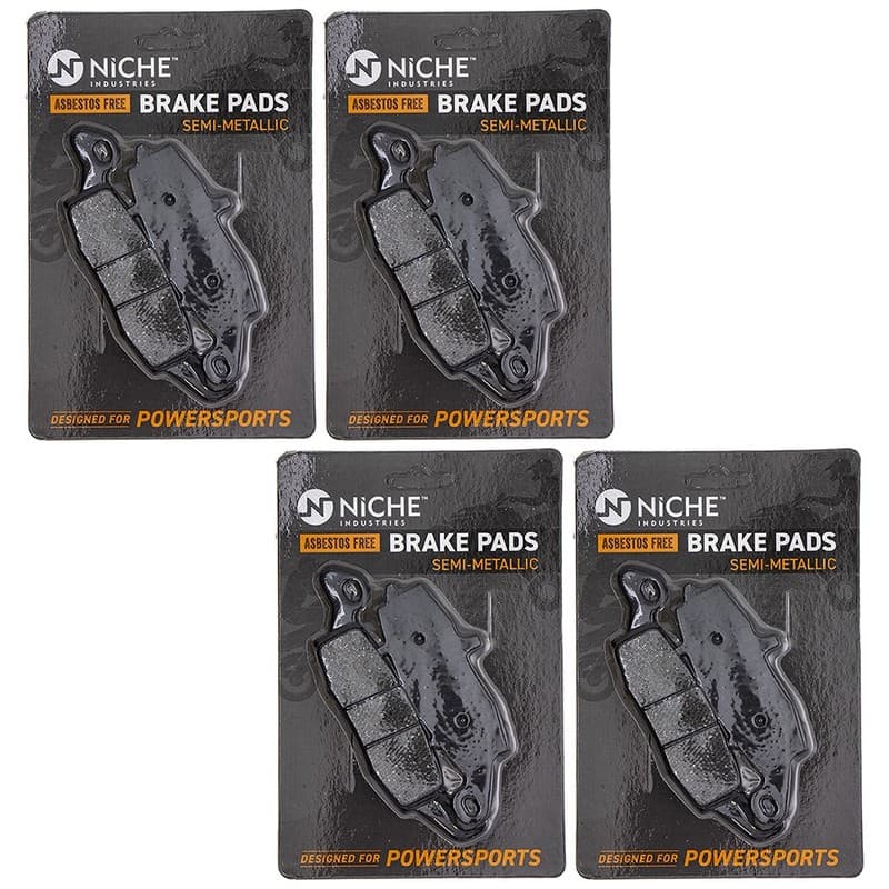 NICHE Brake Pad Set for Kawasaki Vulcan 800 1600 Front Rear Semi-Metallic 4 Pack
