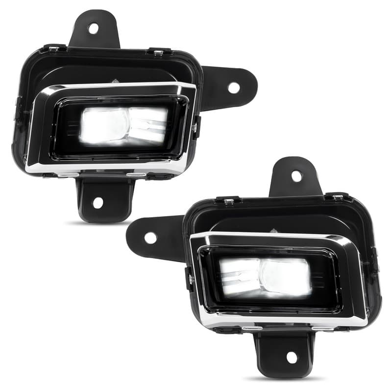 Pair Of LED Chrome Fog Light Lamp For GMC Sierra 1500 Limited 2022 2023-2025