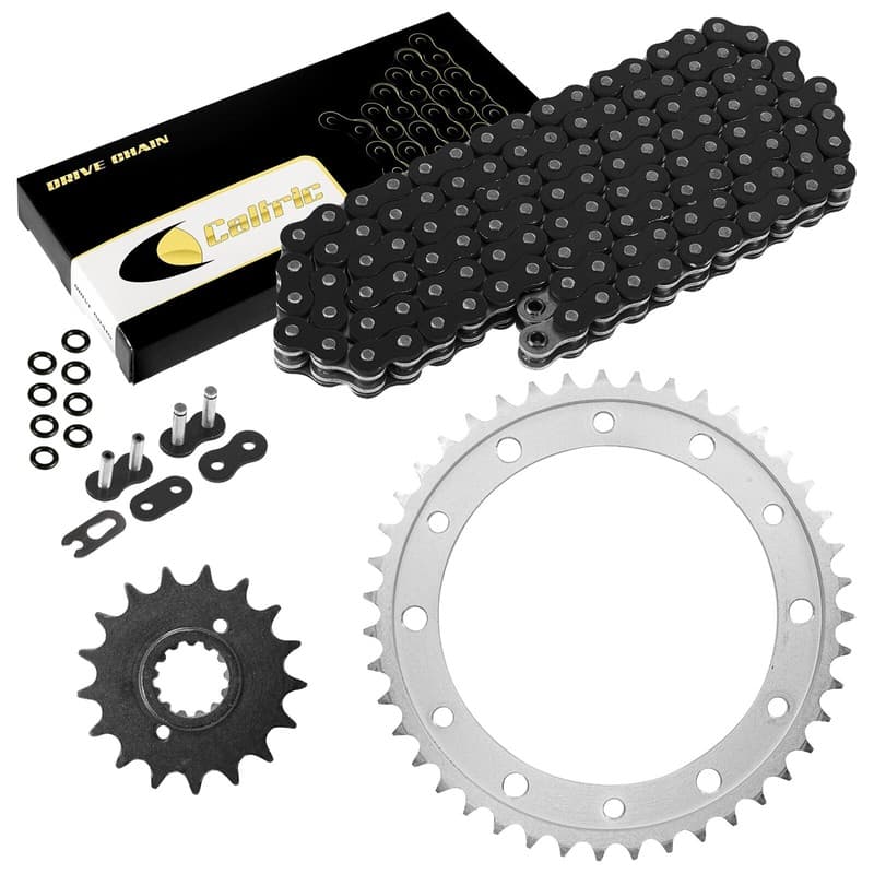 Black O-Ring Drive Chain & Sprockets Kit For Honda VFR800F VF1000F VF1000R