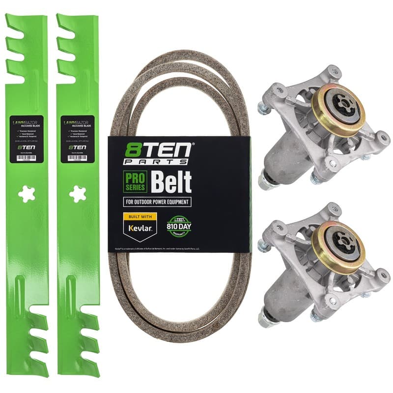 8TEN Blade Spindle Belt Kit for Husqvarna YTH18542 42 inch 532138971 532187281