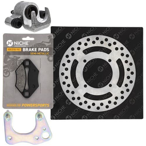 NICHE Front Right Brake Rotor Caliper Pad Set for Polaris Sportsman 400 5244314