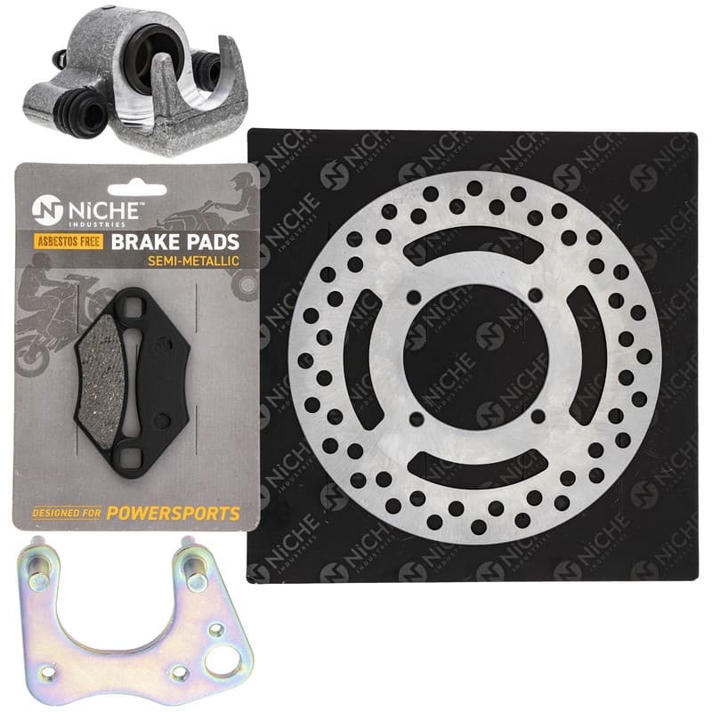 NICHE Front Right Brake Rotor Caliper Pad Set for Polaris Sportsman 400 5244314