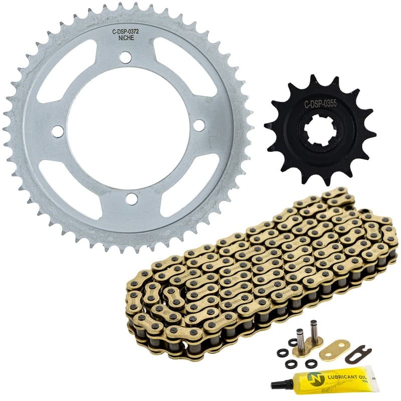 NICHE Sprocket Chain Set for Kawasaki KLX140 14/50 Tooth 428 X-Ring Front Rear