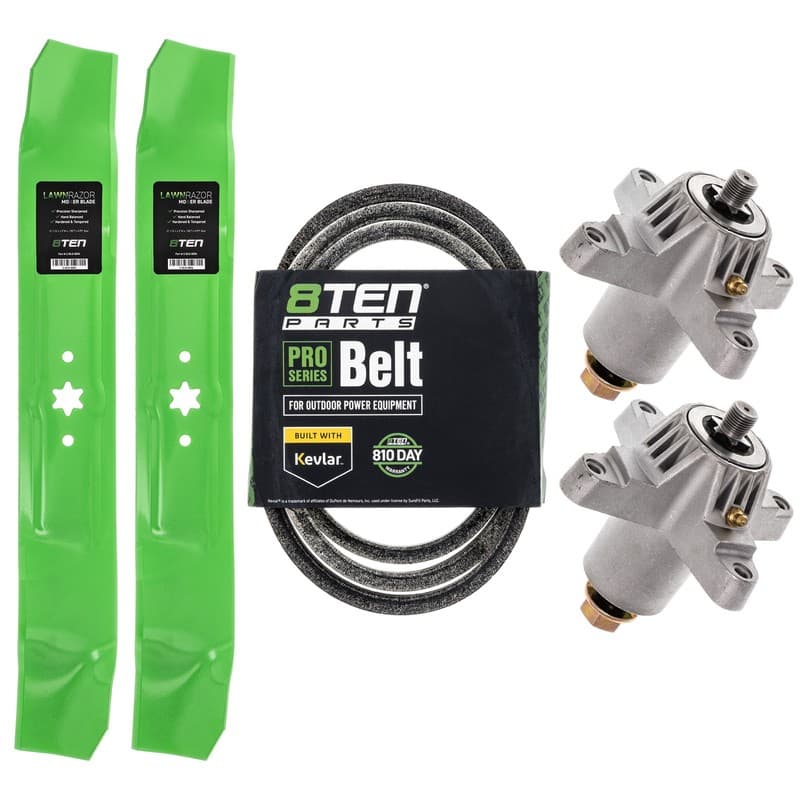 8TEN Blade Spindle Belt Kit for White Outdoor LT-1500 LT-155 918-0138A 942-0616A