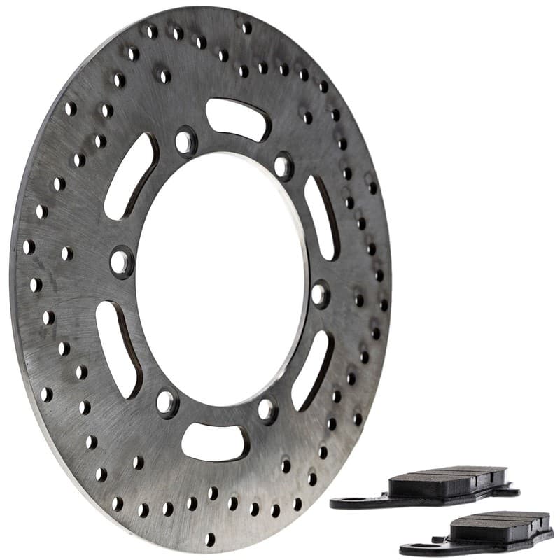 NICHE Front Left Brake Rotor Pad Kit for Kawasaki ER-5 43082-0050 Semi Metallic