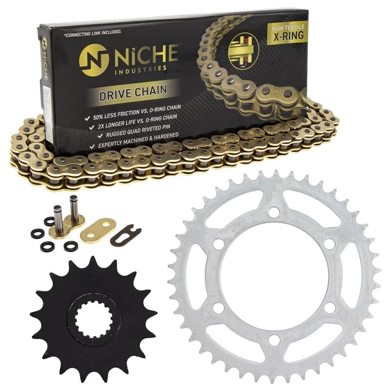 Sprocket Chain Set for Suzuki GSXR1000 17/42 Tooth 520 X-Ring Front Rear Combo