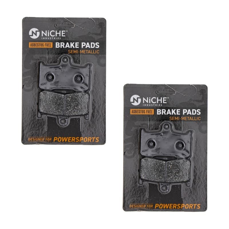 NICHE Brake Pad Set for Kawasaki Ninja ZX9R Victory Front Semi-Metallic 2 Pack