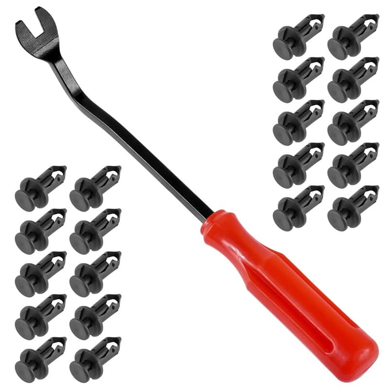 20 Fender Rivet Clips w/ Tool for Polaris 7661855 Honda 90653-HC4-900 21075686