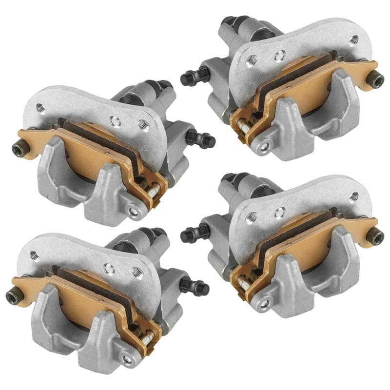 for Yamaha Grizzly 550 YFM550 2009-14 Front and Rear LH RH Brake Caliper w/ Pads