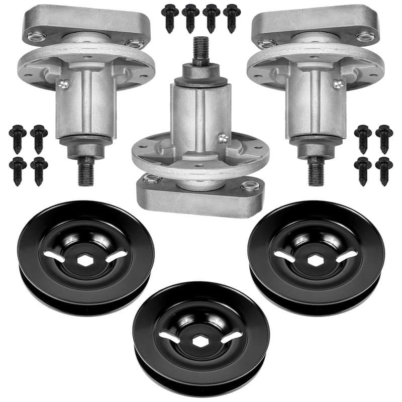 48" Deck Spindle Assembly & Pulley For John Deere L120 L130 Scotts L2018 L2548